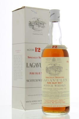 Lagavulin - 12 Years Pure Islay Malt White Horse Distillers Aged 12 Years on neck label late 1970's bottling 43% Late 70's 