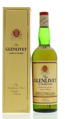 Glenlivet - 12 Unblended All Malt Label 1970's 43% NV