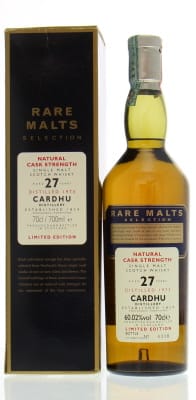 Cardhu - 27 Years Old Rare Malt Selection 60.02% 1973