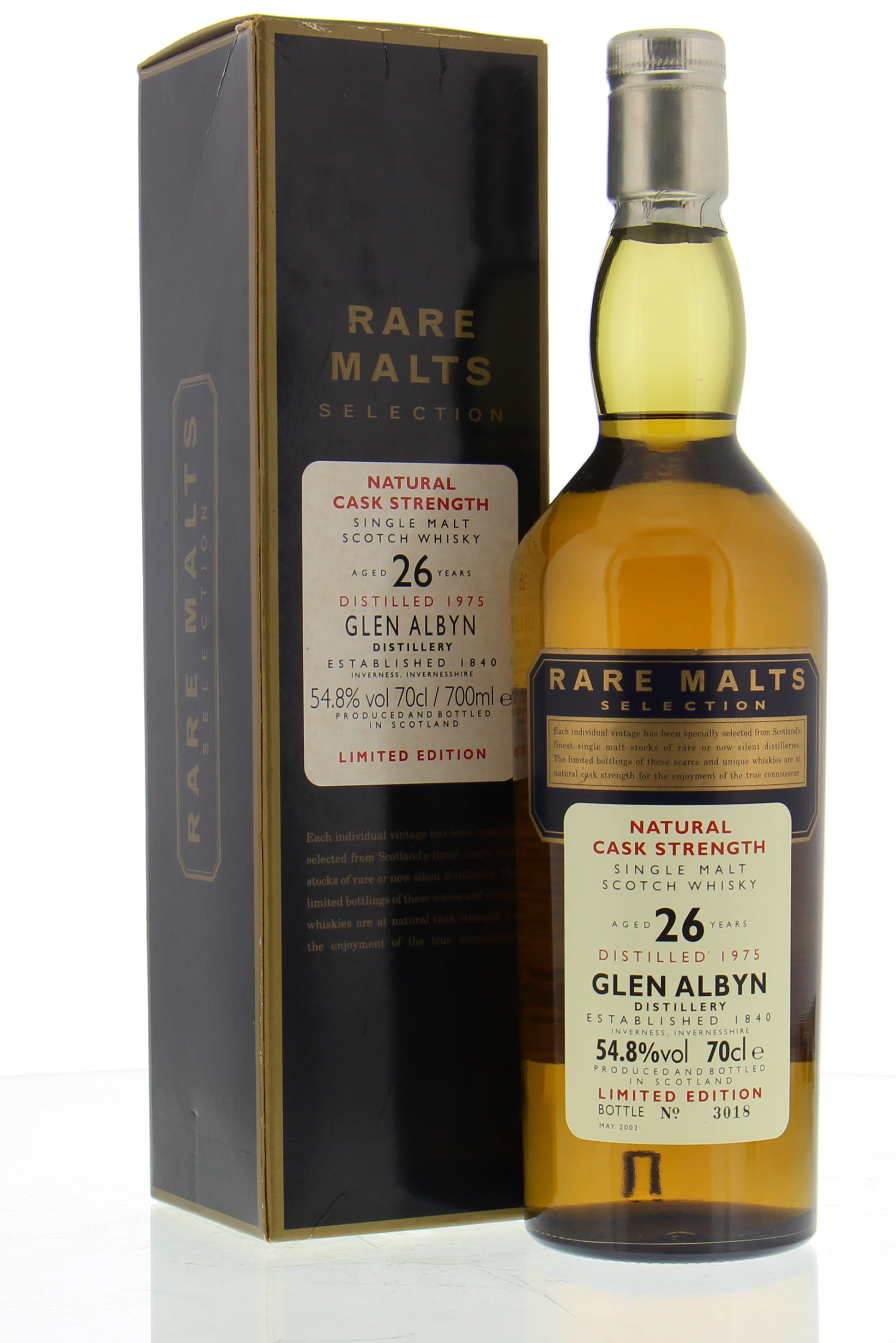 Glen Albyn - 26 Years Old Rare Malts Selection 54.8% 1975 In Original Container