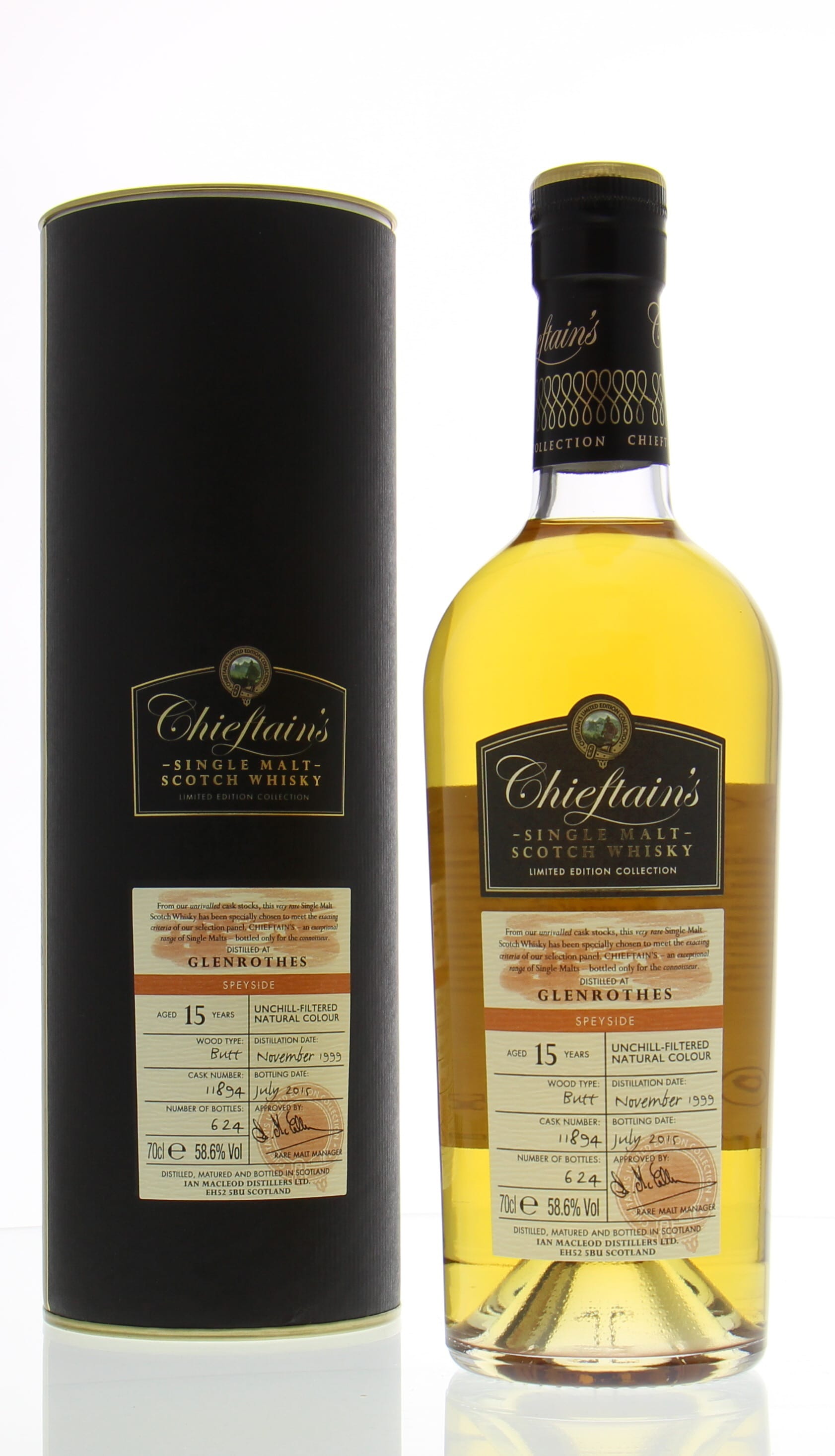Glenrothes - 15 Years Old Chieftain's Cask 11894 58.6% 1999