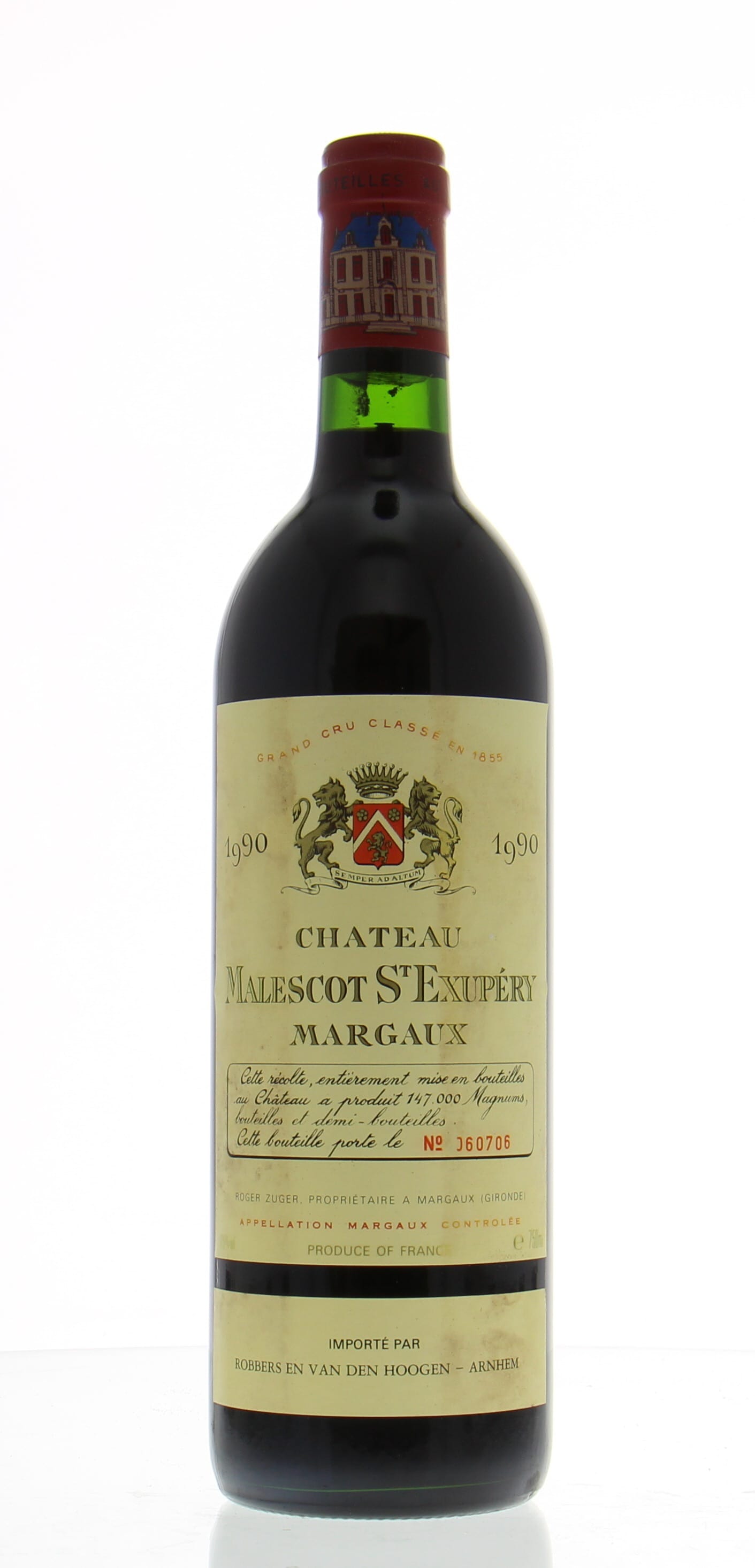 Chateau Malescot-St-Exupery - Chateau Malescot-St-Exupery 1990 From Original Wooden Case