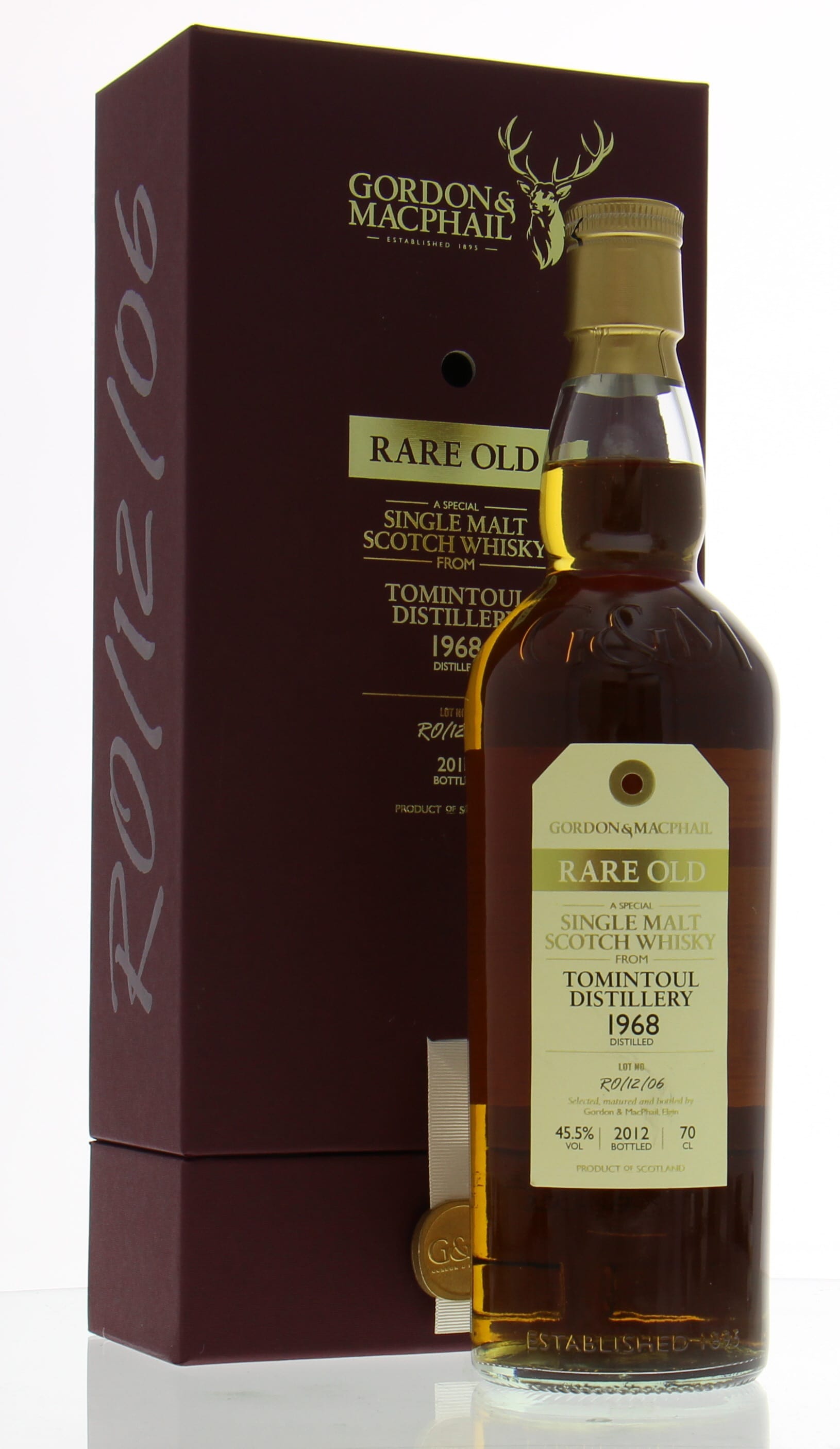 Tomintoul - 1968 Rare Old Gordon & MacPhail Cask: RO/12/06 45.5% 1968 In Original Container