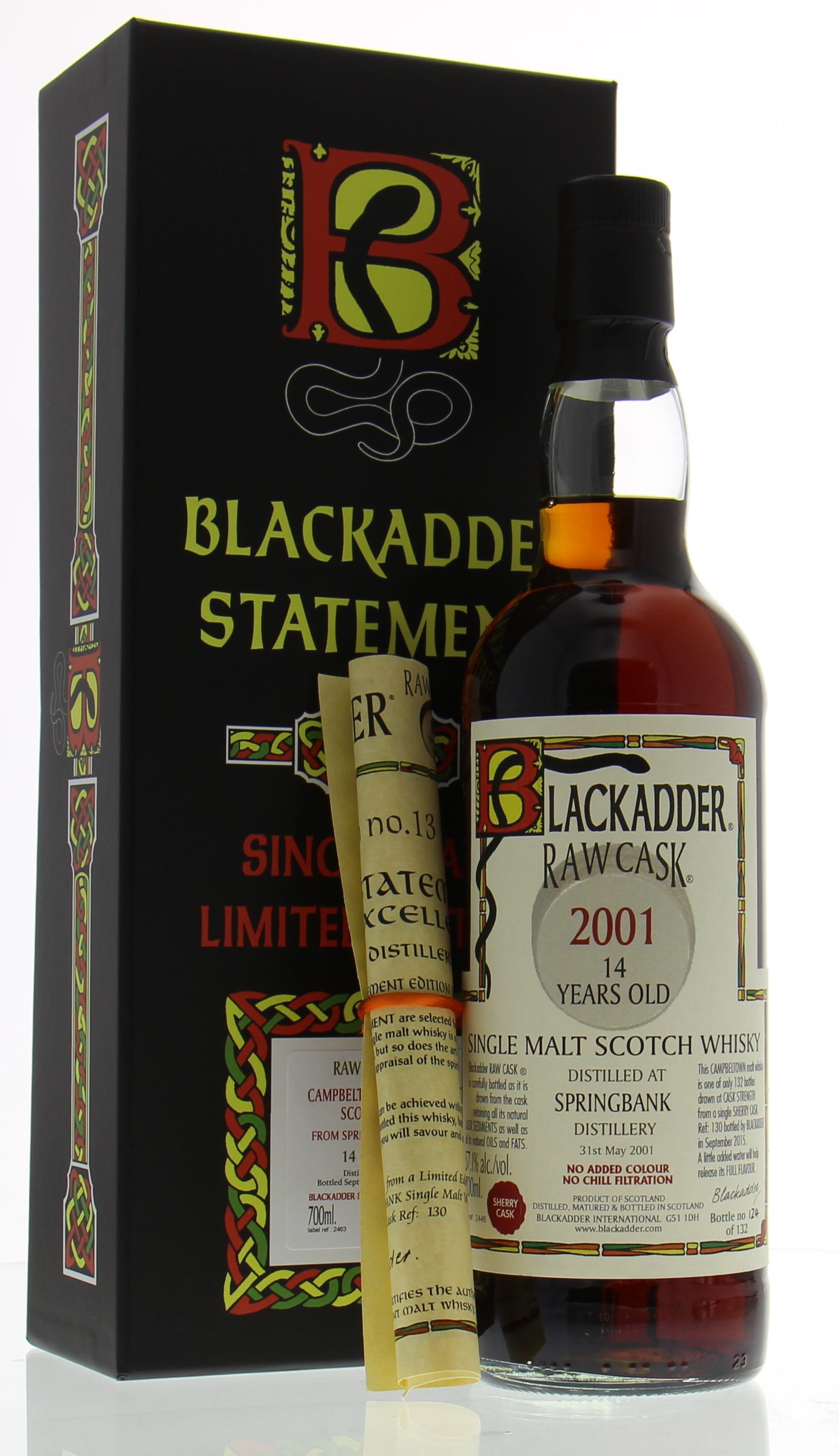 Springbank - 14 Years Old Blackadder Sherry Cask Nr:130 57.1% 2001 In Original Container