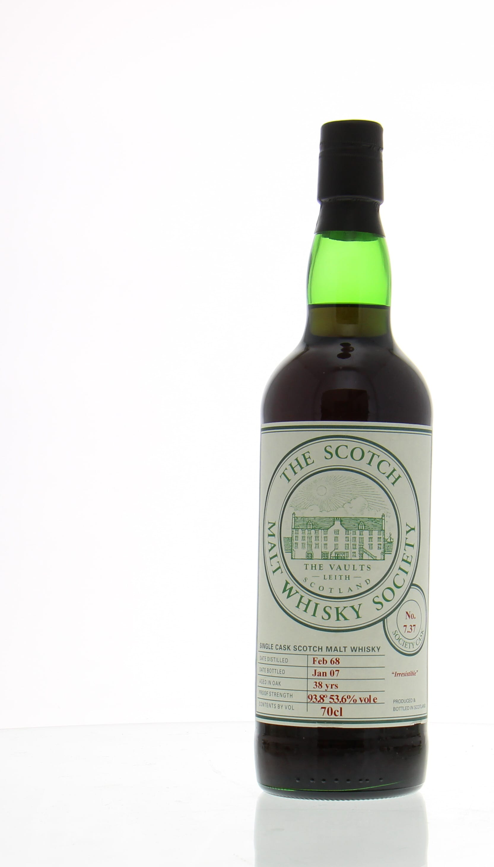 Longmorn - 38 Years Old SMWS  CASK:7.37  Irresistable Serie 53,6% 1968 NO OC INCLUDED!