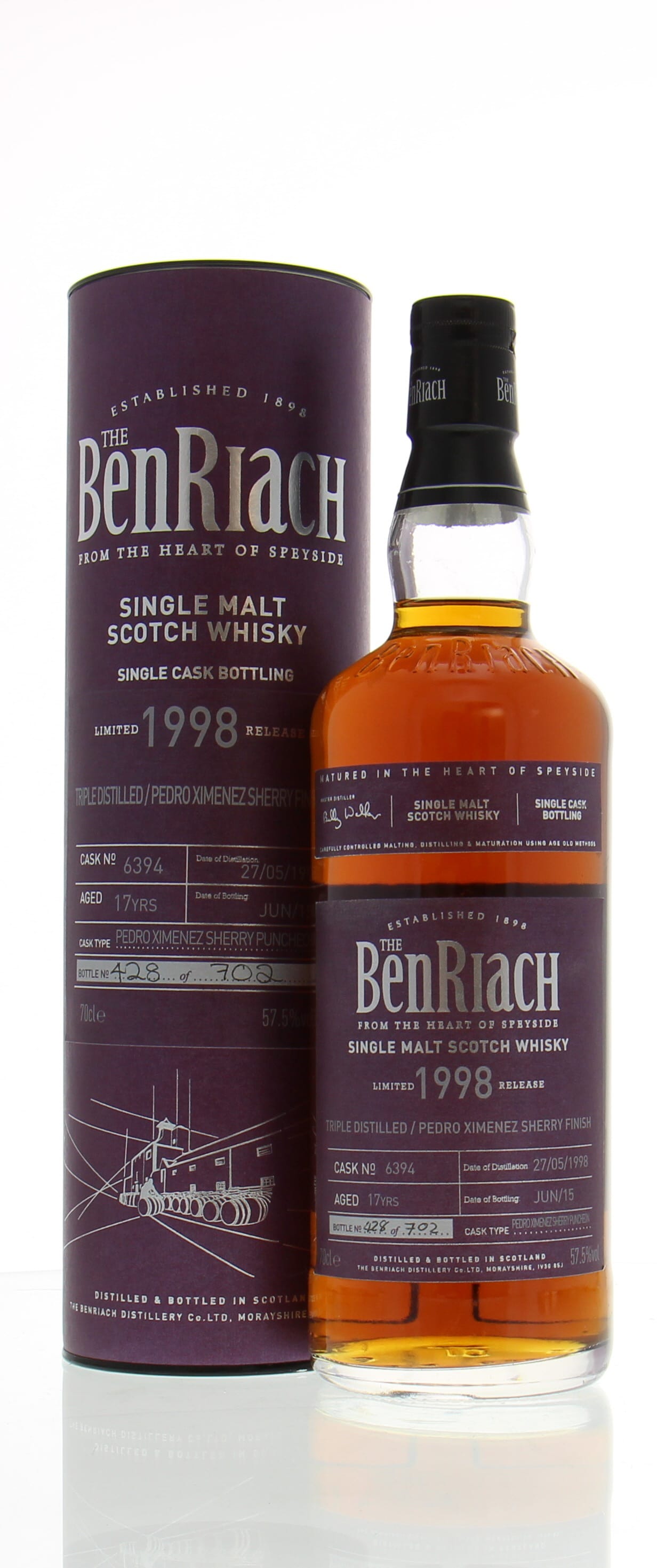Benriach - 17 Years Old Batch 12 Cask:6394 57.5% 1998 In Original Container