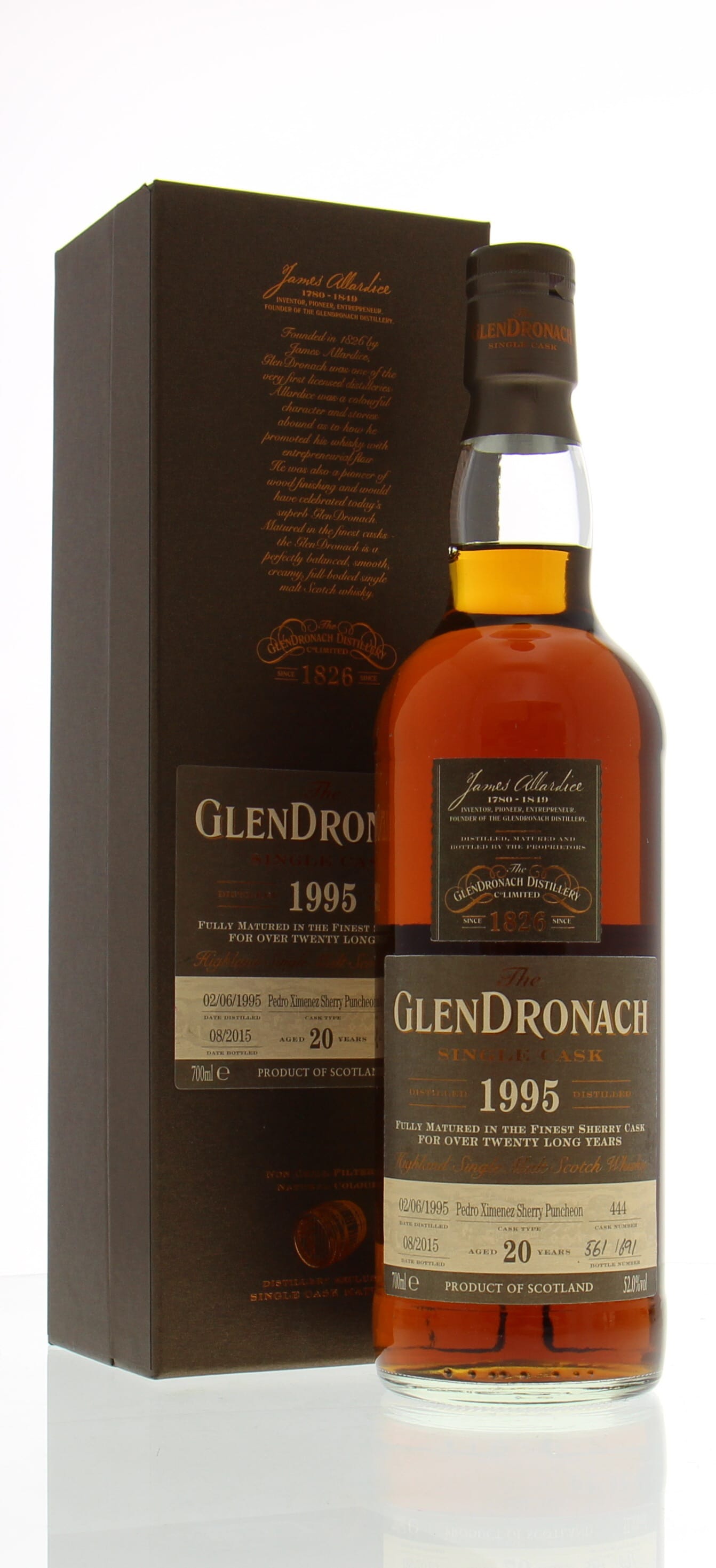 Glendronach - 20 Years Old Batch 12 Cask:444 52% 1995 In Original Container