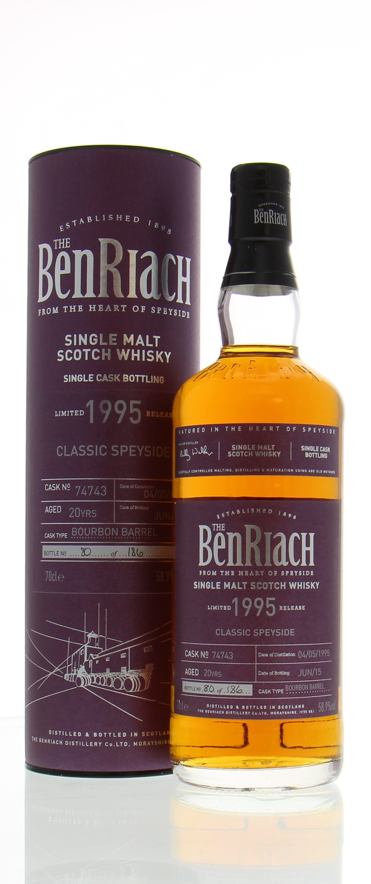 Benriach - 20 Years Old Batch 12 Cask:74743 58.9% 1995 In Original Container