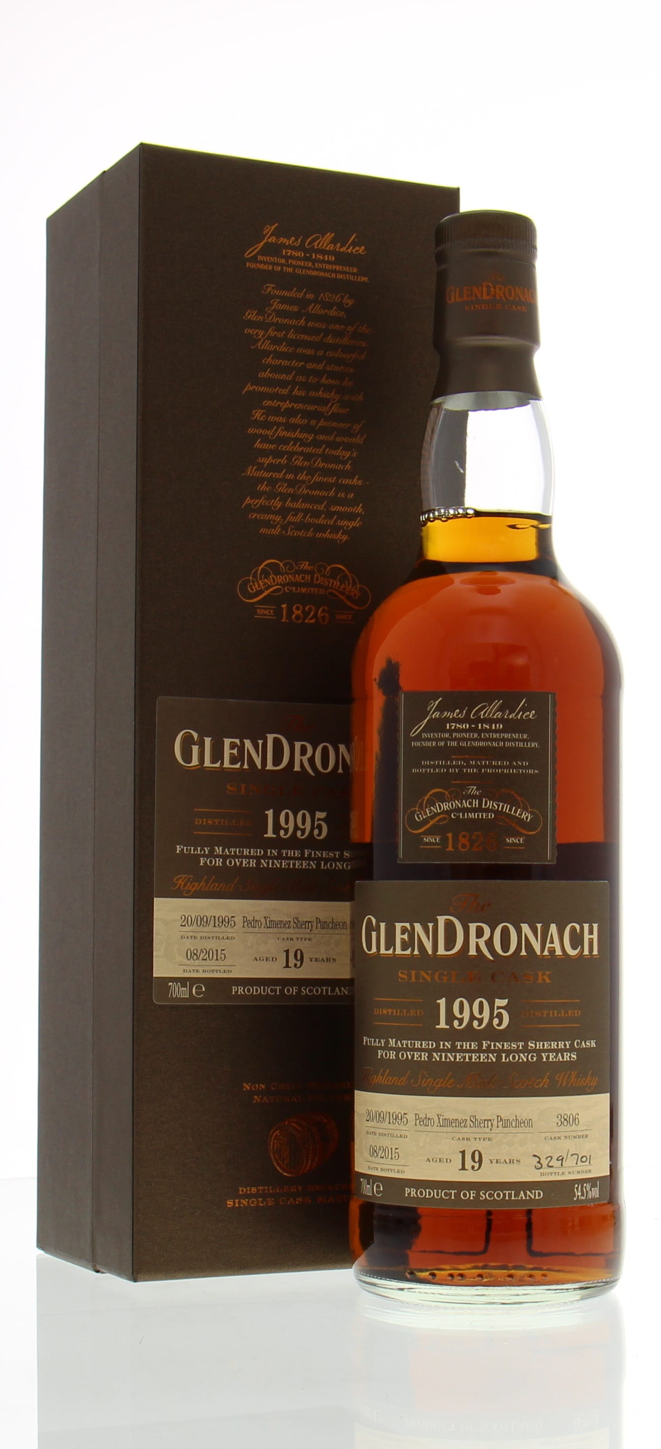 Glendronach - 19 Years Old Batch 12 Cask:3806 54.5% 1995 In Original Container