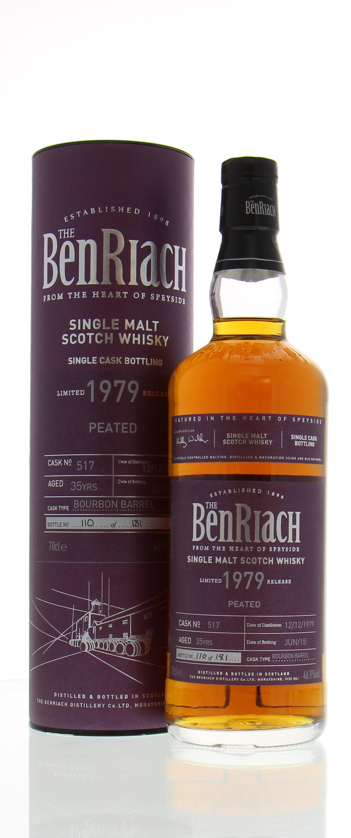 Benriach - 35 Years Old Batch 12 Cask:517 46.9% 1979 In Original Container